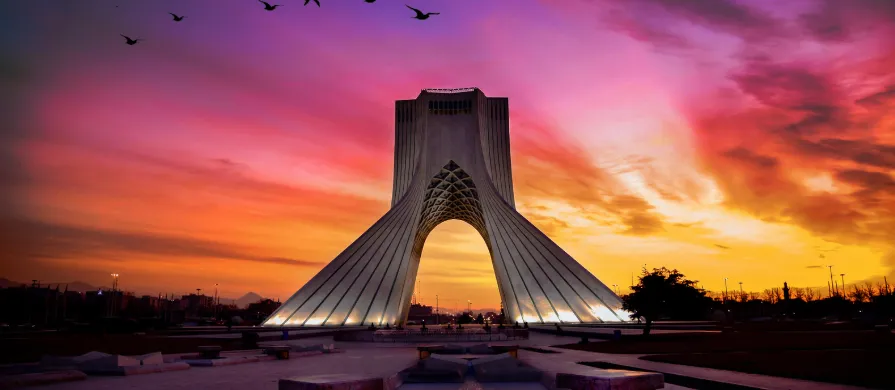 Iran sunset landscape